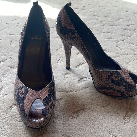 Python Stuart Weitzman Platform Pumps - Picture 2 of 4
